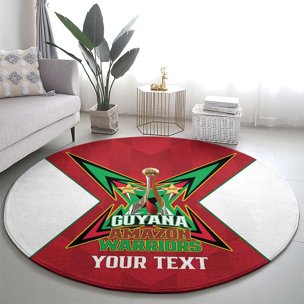 Amazon Warriors Guyana Cricket Custom Round Carpet 2025 2nd Champions Proud - Wonder Print Shop