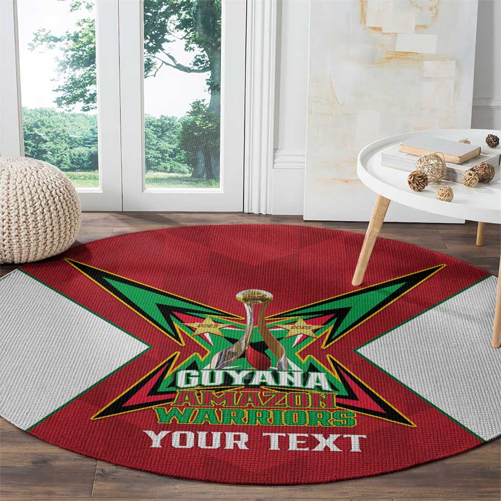 Amazon Warriors Guyana Cricket Custom Round Carpet 2025 2nd Champions Proud - Wonder Print Shop