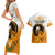 Cyprus Independence Day Couples Matching Short Sleeve Bodycon Dress and Hawaiian Shirt Coat Of Arms With Cypriot Mouflon Gradient Style - Wonder Print Shop