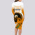 Cyprus Independence Day Long Sleeve Bodycon Dress Coat Of Arms With Cypriot Mouflon Gradient Style - Wonder Print Shop