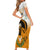 Cyprus Independence Day Short Sleeve Bodycon Dress Coat Of Arms With Cypriot Mouflon Gradient Style - Wonder Print Shop