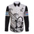 Fiji Tapa Rugby Family Matching Long Sleeve Bodycon Dress and Hawaiian Shirt Flying Fijian 2023 World Cup With Dabbing Ball - Wonder Print Shop