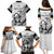 Fiji Tapa Rugby Family Matching Puletasi Dress and Hawaiian Shirt Flying Fijian 2023 World Cup With Dabbing Ball - Wonder Print Shop