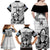 Custom Fiji Tapa Rugby Family Matching Off Shoulder Maxi Dress and Hawaiian Shirt Flying Fijian 2023 World Cup With Dabbing Ball - Wonder Print Shop