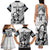 Custom Fiji Tapa Rugby Family Matching Tank Maxi Dress and Hawaiian Shirt Flying Fijian 2023 World Cup With Dabbing Ball - Wonder Print Shop