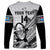 Custom Fiji Tapa Rugby Long Sleeve Shirt Flying Fijian 2023 World Cup With Dabbing Ball - Wonder Print Shop