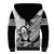 Custom Fiji Tapa Rugby Sherpa Hoodie Flying Fijian 2023 World Cup With Dabbing Ball - Wonder Print Shop