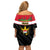 Iraq National Day Off Shoulder Short Dress Iraqi Coat Of Arms With Flag Style - Wonder Print Shop