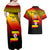 Uganda Independence Day Couples Matching Off Shoulder Maxi Dress and Hawaiian Shirt Jamhuri ya Uganda Happy 61st Anniversary - Wonder Print Shop