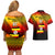 Uganda Independence Day Couples Matching Off Shoulder Short Dress and Hawaiian Shirt Jamhuri ya Uganda Happy 61st Anniversary - Wonder Print Shop