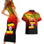 Uganda Independence Day Couples Matching Short Sleeve Bodycon Dress and Hawaiian Shirt Jamhuri ya Uganda Happy 61st Anniversary - Wonder Print Shop