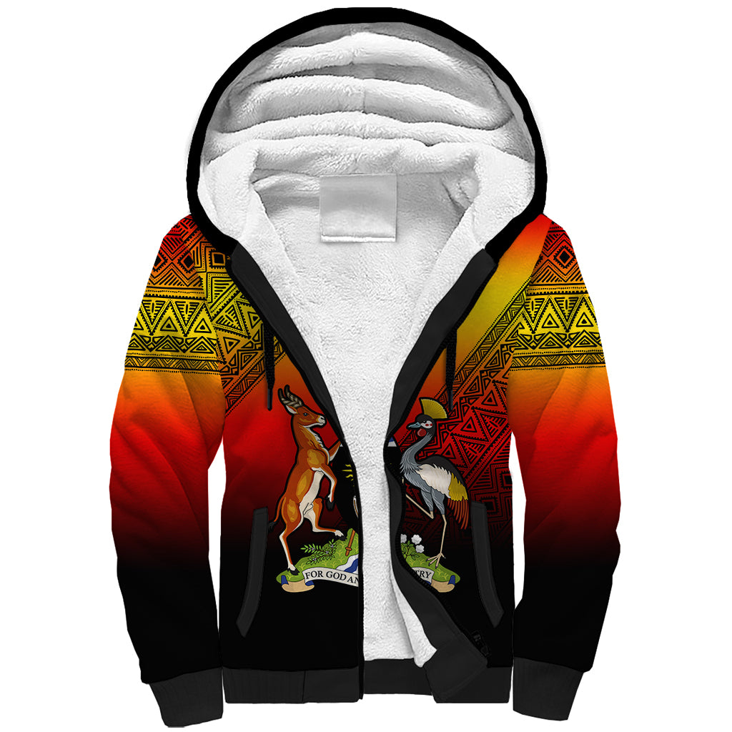 Uganda Independence Day Sherpa Hoodie Jamhuri ya Uganda Happy 61st Anniversary - Wonder Print Shop