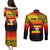 Personalised Uganda Independence Day Couples Matching Puletasi Dress and Long Sleeve Button Shirts Jamhuri ya Uganda Happy 61st Anniversary - Wonder Print Shop