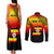 Personalised Uganda Independence Day Couples Matching Tank Maxi Dress and Long Sleeve Button Shirts Jamhuri ya Uganda Happy 61st Anniversary - Wonder Print Shop