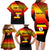 Personalised Uganda Independence Day Family Matching Long Sleeve Bodycon Dress and Hawaiian Shirt Jamhuri ya Uganda Happy 61st Anniversary - Wonder Print Shop