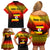 Personalised Uganda Independence Day Family Matching Off Shoulder Short Dress and Hawaiian Shirt Jamhuri ya Uganda Happy 61st Anniversary - Wonder Print Shop