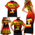 Personalised Uganda Independence Day Family Matching Short Sleeve Bodycon Dress and Hawaiian Shirt Jamhuri ya Uganda Happy 61st Anniversary - Wonder Print Shop