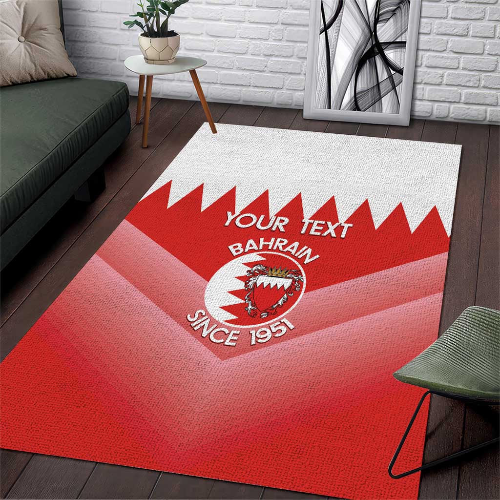 Custom Bahrain Football Area Rug Muharabi Dilmun Sporty Style - Wonder Print Shop