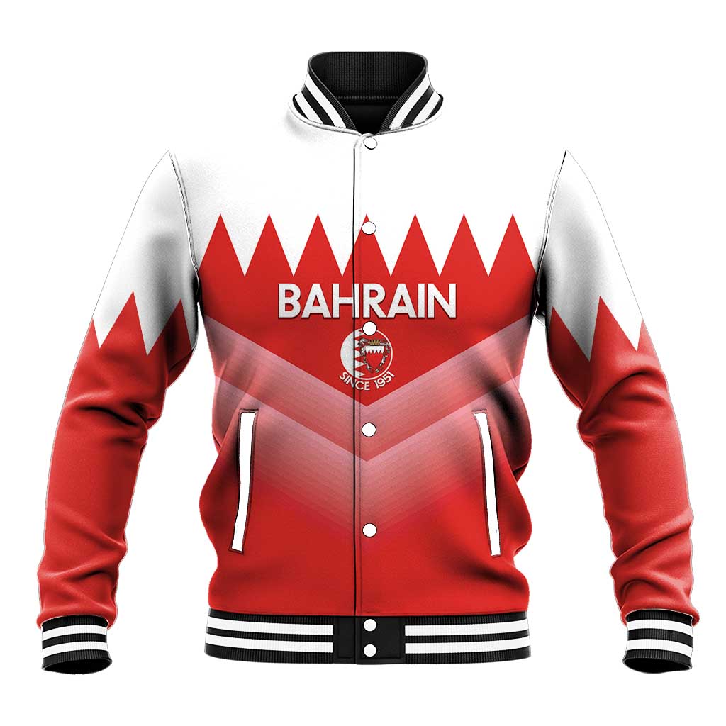 Custom Bahrain Football Baseball Jacket Muharabi Dilmun Sporty Style - Wonder Print Shop