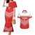 Custom Bahrain Football Couples Matching Mermaid Dress and Hawaiian Shirt Muharabi Dilmun Sporty Style - Wonder Print Shop