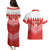 Custom Bahrain Football Couples Matching Puletasi and Hawaiian Shirt Muharabi Dilmun Sporty Style - Wonder Print Shop