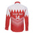 Custom Bahrain Football Long Sleeve Button Shirt Muharabi Dilmun Sporty Style - Wonder Print Shop