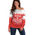 Custom Bahrain Football Off Shoulder Sweater Muharabi Dilmun Sporty Style - Wonder Print Shop