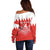 Custom Bahrain Football Off Shoulder Sweater Muharabi Dilmun Sporty Style - Wonder Print Shop