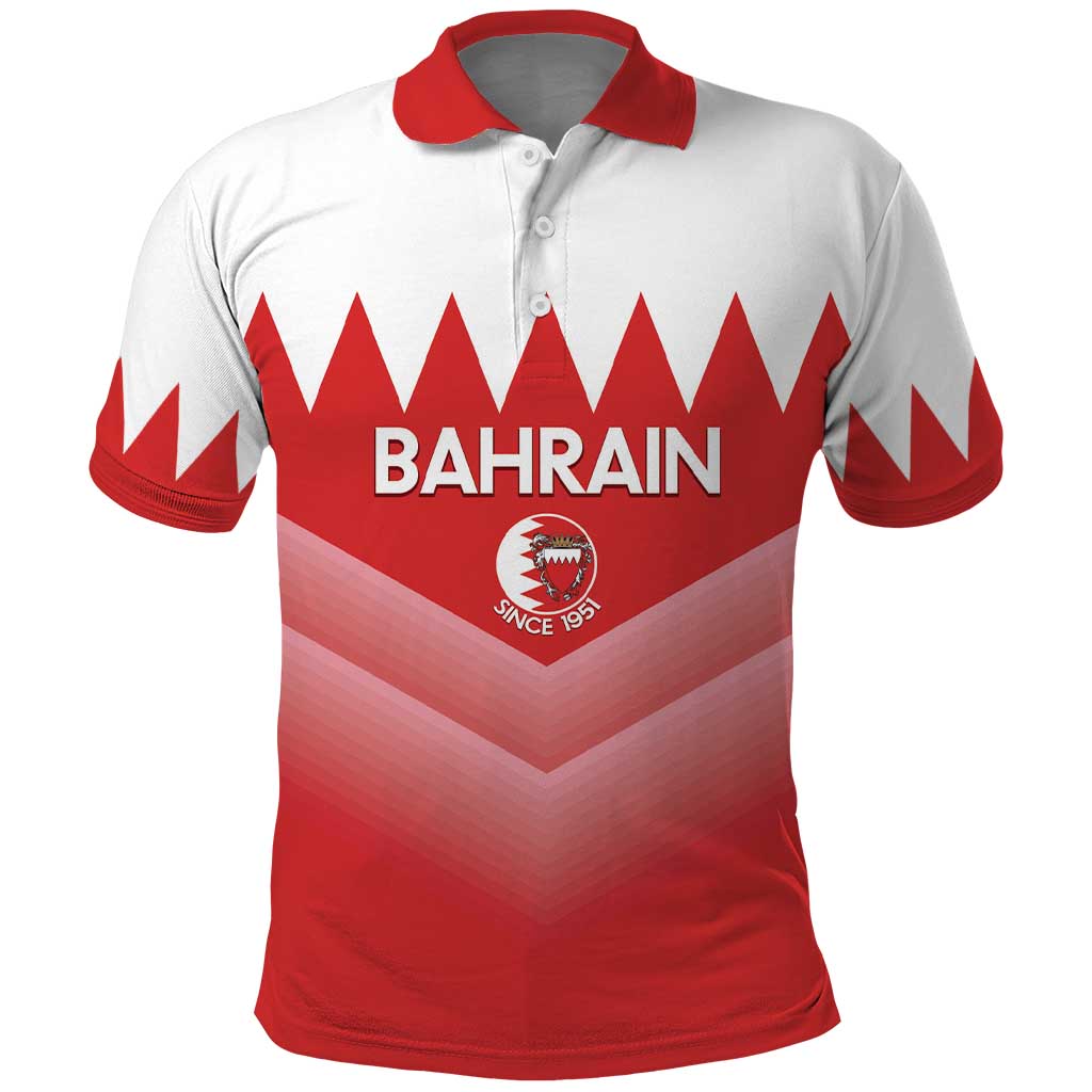 Custom Bahrain Football Polo Shirt Muharabi Dilmun Sporty Style - Wonder Print Shop