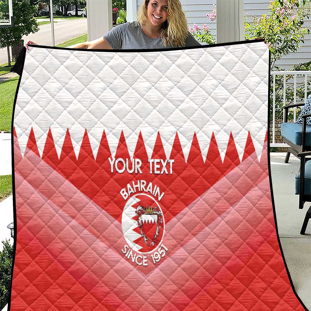 Custom Bahrain Football Quilt Muharabi Dilmun Sporty Style