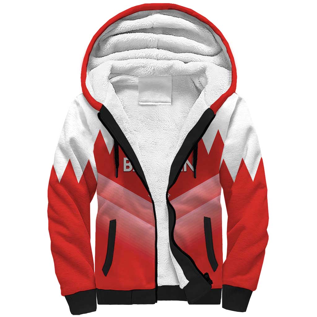 Custom Bahrain Football Sherpa Hoodie Muharabi Dilmun Sporty Style - Wonder Print Shop