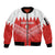 Custom Bahrain Football Sleeve Zip Bomber Jacket Muharabi Dilmun Sporty Style - Wonder Print Shop