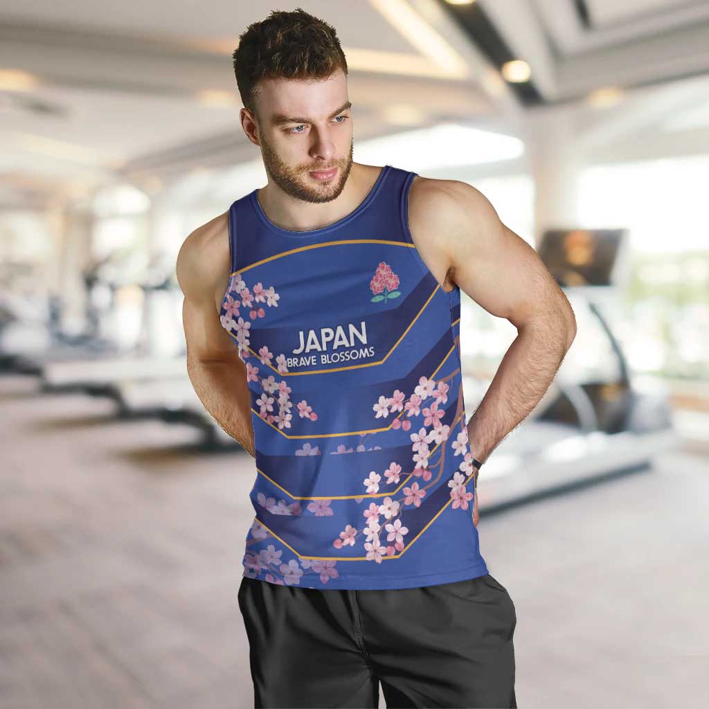 Custom Japan Rugby Men Tank Top Go Brave Blossoms - Wonder Print Shop