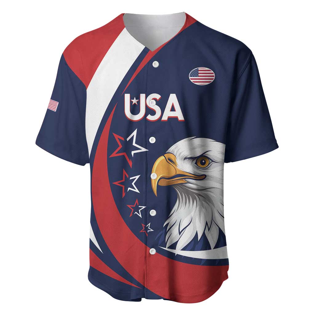 Custom USA Rugby Baseball Jersey Go Eagles Sporty Style - Wonder Print Shop