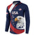 Custom USA Rugby Button Sweatshirt Go Eagles Sporty Style - Wonder Print Shop