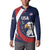 Custom USA Rugby Button Sweatshirt Go Eagles Sporty Style - Wonder Print Shop