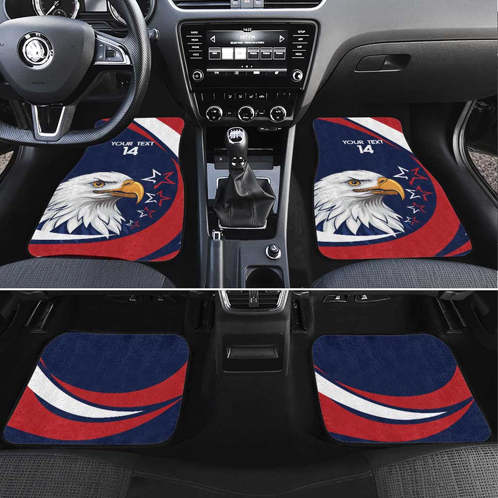 Custom USA Rugby Car Mats Go Eagles Sporty Style - Wonder Print Shop