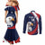 Custom USA Rugby Couples Matching Mermaid Dress and Long Sleeve Button Shirt Go Eagles Sporty Style