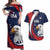 Custom USA Rugby Couples Matching Off Shoulder Maxi Dress and Hawaiian Shirt Go Eagles Sporty Style - Wonder Print Shop