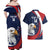 Custom USA Rugby Couples Matching Off Shoulder Maxi Dress and Hawaiian Shirt Go Eagles Sporty Style - Wonder Print Shop