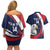 Custom USA Rugby Couples Matching Off Shoulder Short Dress and Hawaiian Shirt Go Eagles Sporty Style - Wonder Print Shop