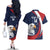 Custom USA Rugby Couples Matching Off The Shoulder Long Sleeve Dress and Hawaiian Shirt Go Eagles Sporty Style - Wonder Print Shop