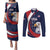 Custom USA Rugby Couples Matching Puletasi and Long Sleeve Button Shirt Go Eagles Sporty Style - Wonder Print Shop