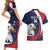 Custom USA Rugby Couples Matching Short Sleeve Bodycon Dress and Hawaiian Shirt Go Eagles Sporty Style - Wonder Print Shop