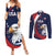 Custom USA Rugby Couples Matching Summer Maxi Dress and Long Sleeve Button Shirt Go Eagles Sporty Style - Wonder Print Shop