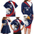 Custom USA Rugby Family Matching Long Sleeve Bodycon Dress and Hawaiian Shirt Go Eagles Sporty Style - Wonder Print Shop