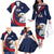 Custom USA Rugby Family Matching Off The Shoulder Long Sleeve Dress and Hawaiian Shirt Go Eagles Sporty Style - Wonder Print Shop