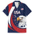 Custom USA Rugby Family Matching Off The Shoulder Long Sleeve Dress and Hawaiian Shirt Go Eagles Sporty Style - Wonder Print Shop