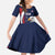 Custom USA Rugby Family Matching Off Shoulder Maxi Dress and Hawaiian Shirt Go Eagles Sporty Style - Wonder Print Shop