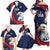 Custom USA Rugby Family Matching Off Shoulder Maxi Dress and Hawaiian Shirt Go Eagles Sporty Style - Wonder Print Shop